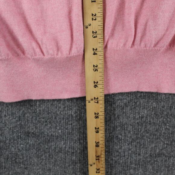 Peter Millar Sweater Mens Large Pink Quarter Zip Cotton Cashmere Pullover Golf - Picture 6 of 8